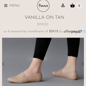 Penner loafers. Vanilla on tan. Size 7.5. New.